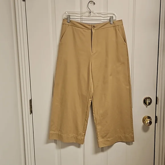 bohme Cotton High Waist Wide Leg Cropped Pant - Picture 2 of 6